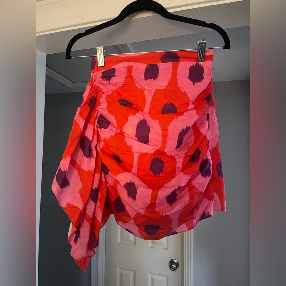 RHODE Red and Pink Skirt